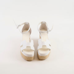 Hermes Elda Espadrille 37 White