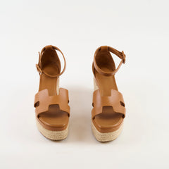Hermes Elda Espadrille 36 Tan