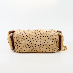 Chanel Pony Hair Mini Chanel 25 Handbag Beige Black