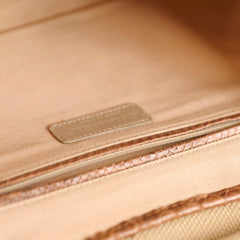 Chanel Vintage Python and Beige Canvas CC Flap Bag 8 series