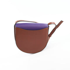 Loewe Purple Brown Heel Duo Bag