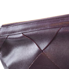 Bottega Veneta Maxi Intrecciato Zip Pouch Dark Purple
