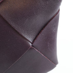 Bottega Veneta Maxi Intrecciato Zip Pouch Dark Purple