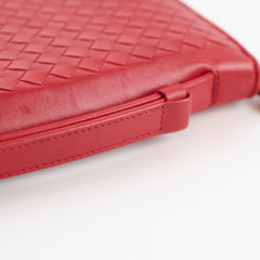 Bottega Veneta Intrecciato Piccolo Top handle Long Wallet Red