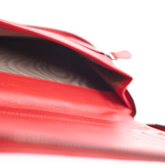 Bottega Veneta Intrecciato Piccolo Top handle Long Wallet Red