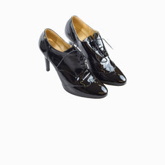 Chanel Ankle Boots Patent Black Size 39C