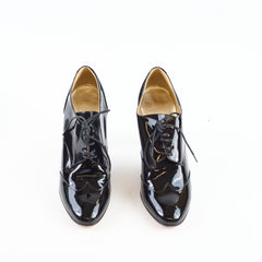 Chanel Ankle Boots Patent Black Size 39C
