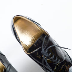 Chanel Ankle Boots Patent Black Size 39C