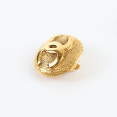 Chanel Vintage Round Clip On Earrings Costume Jewellery