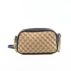 Gucci Small GG Marmont Camera Bag Beige/Black