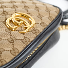 Gucci Small GG Marmont Camera Bag Beige/Black