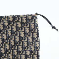 Christian Dior Oblique Clutch Bag Navy Blue