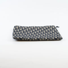 Christian Dior Oblique Clutch Bag Navy Blue