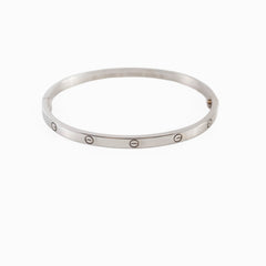 Cartier Love Bracelet White Gold Small Model Size 16