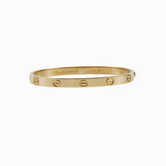 Cartier Love Classic 18k Yellow Gold Bracelet Size 16