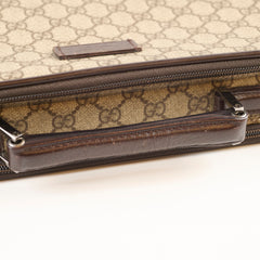 Gucci GG Surpreme Canvas Laptop Case Brown