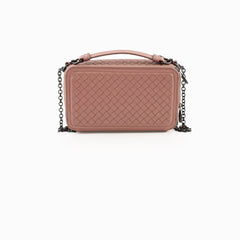 Bottega Veneta Intrecciato Double Zip Camera bag Dusty Pink