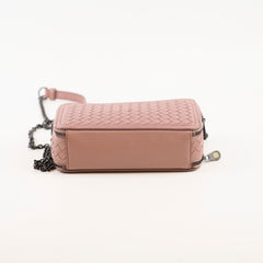 Bottega Veneta Intrecciato Double Zip Camera bag Dusty Pink