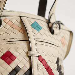 Bottega Veneta Abstract Tambura Crossbody Intrecciato Multicolor