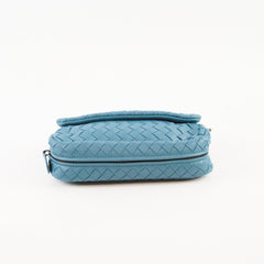 Bottega Veneta Small Nappa Intrecciato Chain bag Teal Blue