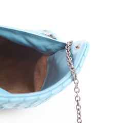 Bottega Veneta Small Nappa Intrecciato Chain bag Teal Blue