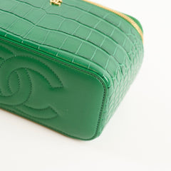 Chanel Small Vanity Case Green Crocodile-Embossed Calfskin (2026)