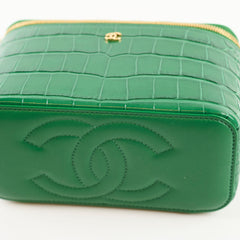 Chanel Small Vanity Case Green Crocodile-Embossed Calfskin (2026)