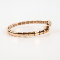 Bvlgari Serpenti Viper Bracelet 18k Rose Gold with Diamonds Size S