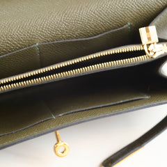 Hermes Kelly To Go Epsom Dark Green - Stamp Z