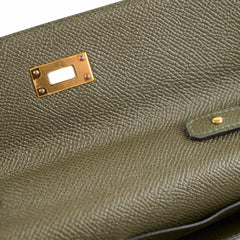 Hermes Kelly To Go Epsom Dark Green - Stamp Z