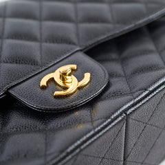 Chanel Jumbo Classic Flap Caviar Black (Series 23)