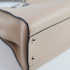 Fendi Medium Peekaboo I See U Braided Handle Calfskin Dove Grey