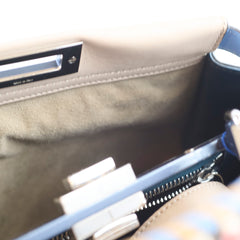 Fendi Medium Peekaboo I See U Braided Handle Calfskin Dove Grey