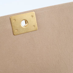 Chanel New Medium Boy Quilted Caviar Dark Beige (Series 27)