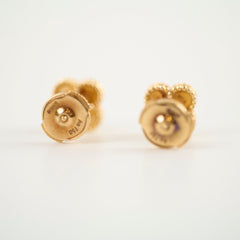 Van Cleef & Arpels VCA Sweet Alhambra Onyx Gold Earrings
