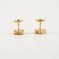 Van Cleef & Arpels VCA Sweet Alhambra Onyx Gold Earrings