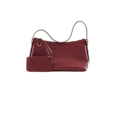 Gucci Medium GG Emblem Shoulder Bag Burgundy