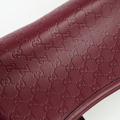 Gucci Medium GG Emblem Shoulder Bag Burgundy