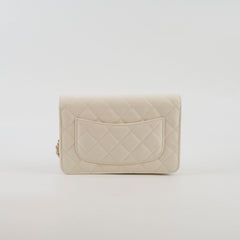 Chanel Wallet on Chain WOC White Caviar Microchip