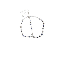 Chanel CC Beaded Crystal Double Strand Necklace
