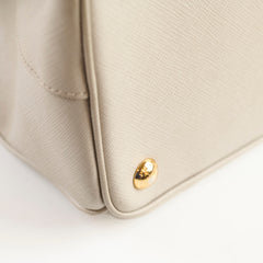 Prada Saffiano Galleria Large Tote Light Grey