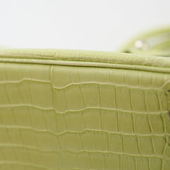 Hermes Birkin 25 Crocodile Porosus Jaune Bourge - Z Stamp