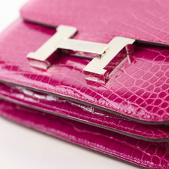 Hermes Constance 18 Alligator Mississippiensis Rose Sheherazade - Z Stamp