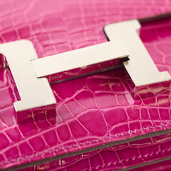 Hermes Constance 18 Alligator Mississippiensis Rose Sheherazade - Z Stamp