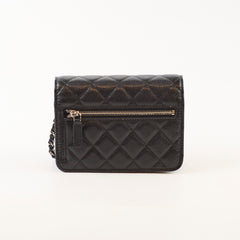 Chanel Mini Wallet on chain WOC Black Caviar 30 Series