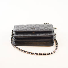 Chanel Mini Wallet on chain WOC Black Caviar 30 Series