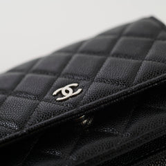 Chanel Mini Wallet on chain WOC Black Caviar 30 Series