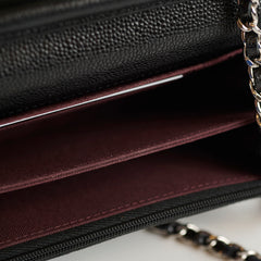 Chanel Mini Wallet on chain WOC Black Caviar 30 Series