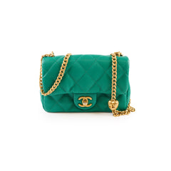 Chanel Mini Sweetheart Flap Green Caviar