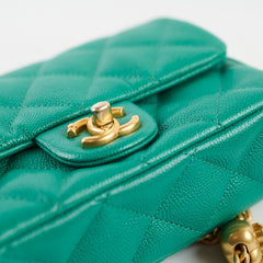 Chanel Mini Sweetheart Flap Green Caviar